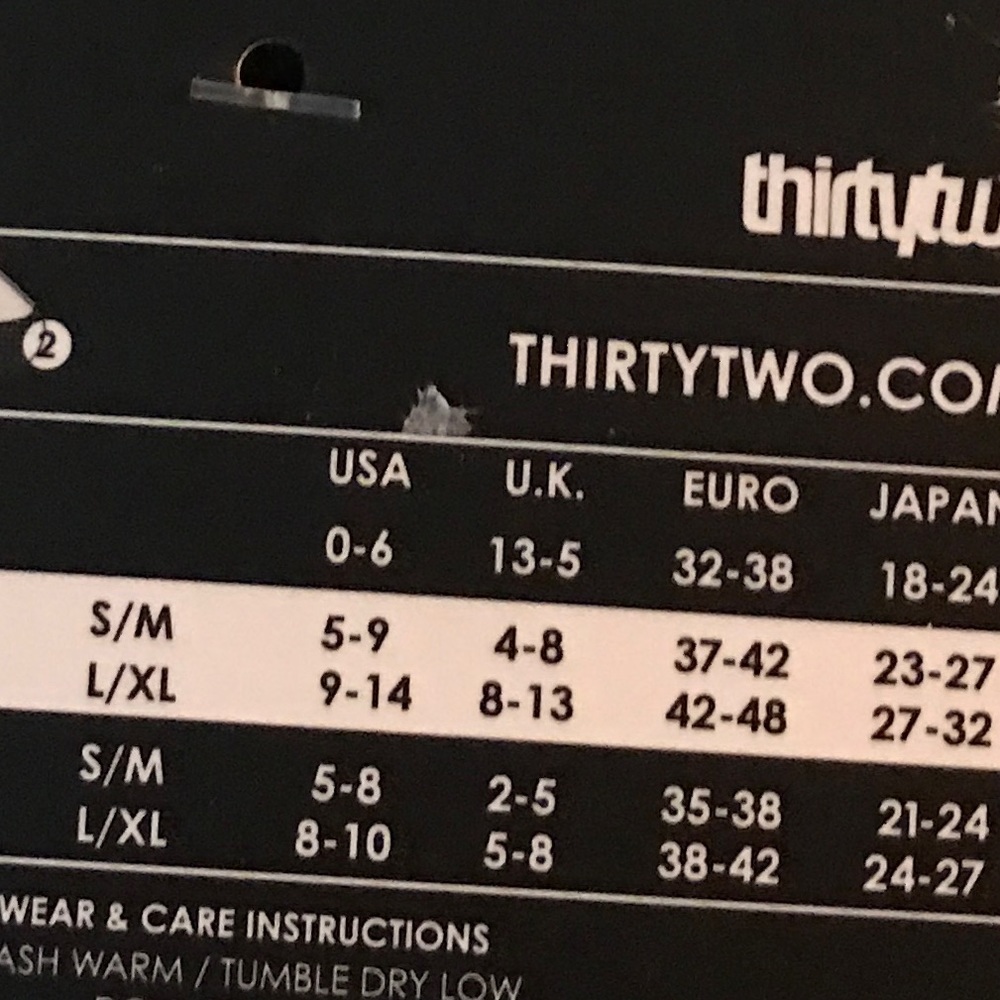 NWT THIRTYTWO HEAVY SNOWBOARD SOCKS L/XL - Picture 3 of 5